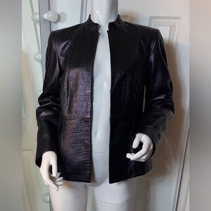 Tesori Dark Textured Blazer